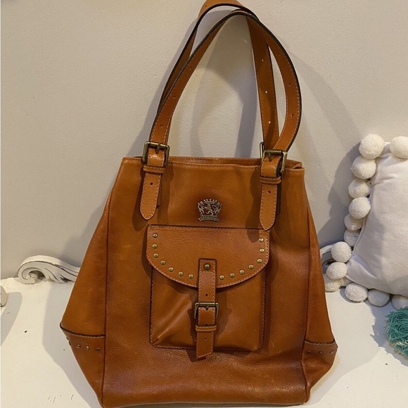 Anthropologie Orange Tote Bag with Structured Design - Picture 4 of 6